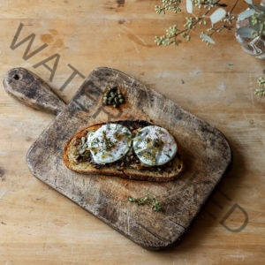 Mushroom, Shallot, Thyme, and Eggs on Toast