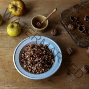 Wild Rice with Apples, Red Walnuts, and Sage Honey