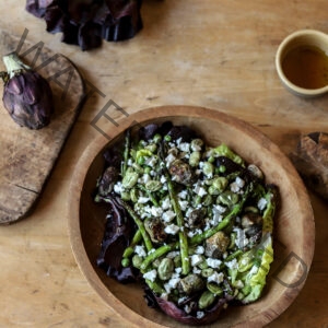 Spring Salad with Blue Cheese and an Orange Blossom Honey Dressing